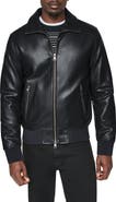 DKNY Faux Leather Bomber Jacket
