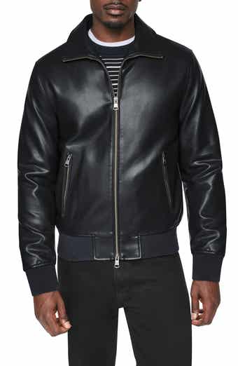 Faux Leather Bomber Jacket