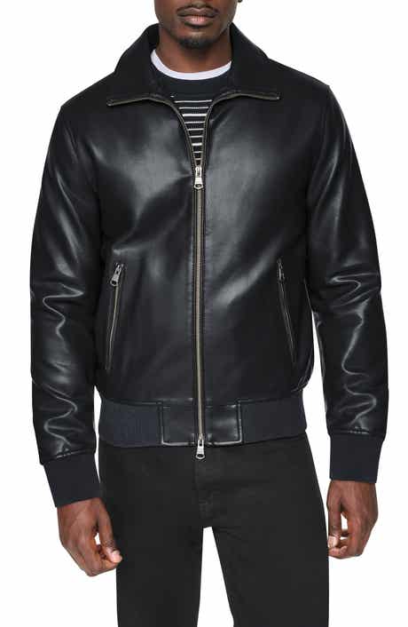 Faux Leather Bomber Jacket