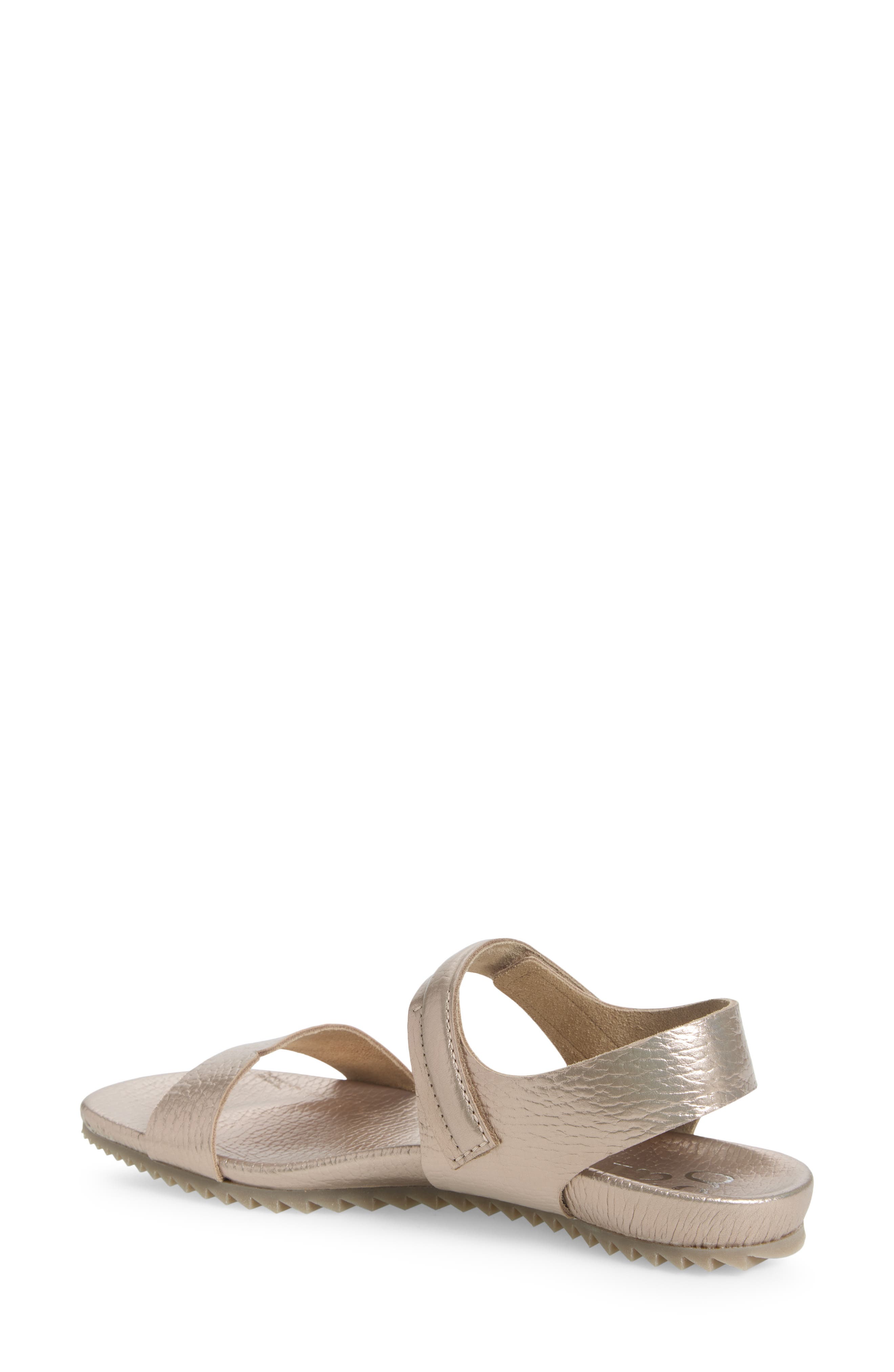 Bloson Ankle Strap Sandal, Alternate, color, WHITE GOLD CERVO LAME