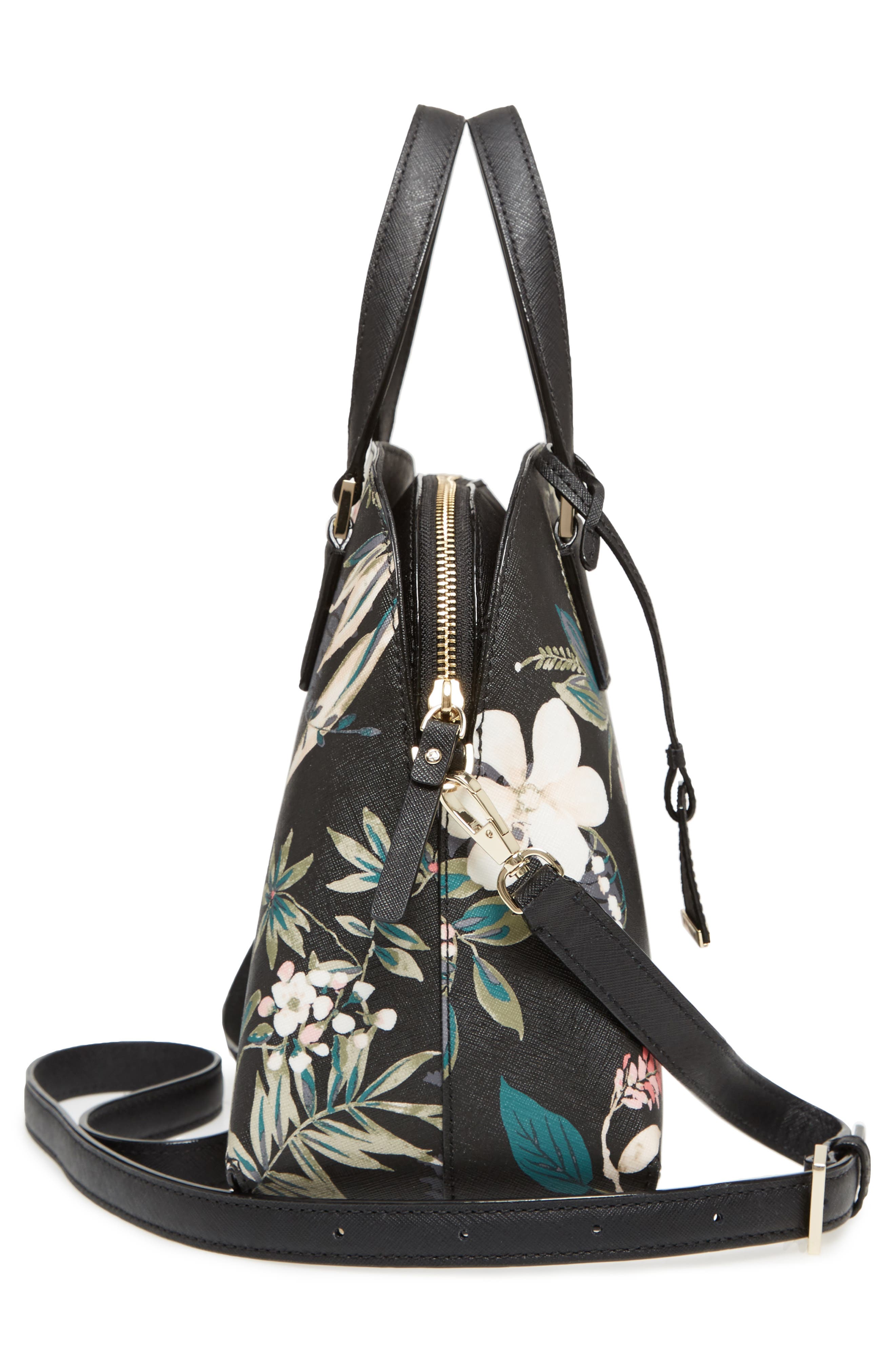 Kate Spade New York cameron street - botanical lottie faux leather dome satchel, Alternate, color, 