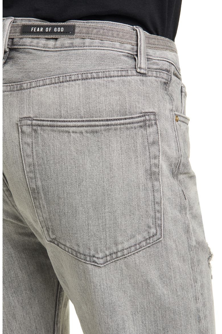 Tie Waist Relaxed Fit Jeans, Alternate, color, GOD GREY