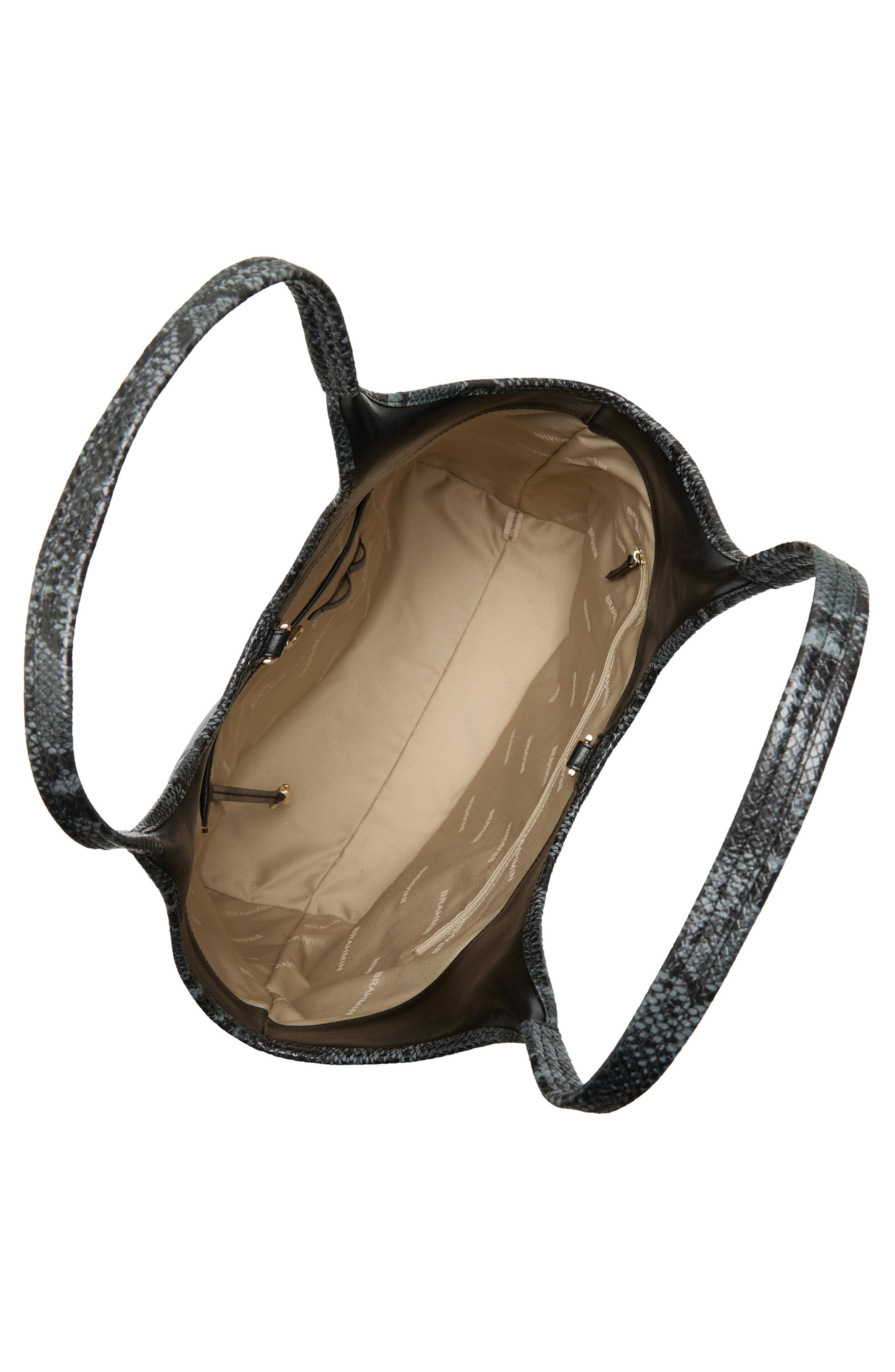 Brahmin Iona Leather Tote Bag, Alternate, color, Black Dietrich