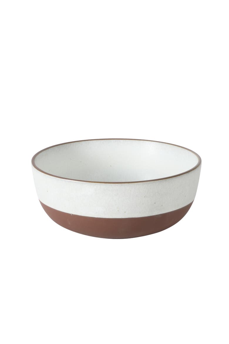William Crest 4-Piece Reactive Glaze Stoneware Nesting Mixing Bowl Set, Alternate, color, White