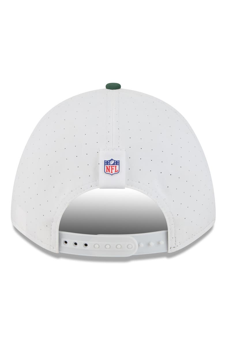 New Era Men's New Era White/Green Green Bay Packers 2025 NFL Training Camp A-Frame 9FORTY Adjustable Hat, Alternate, color, White