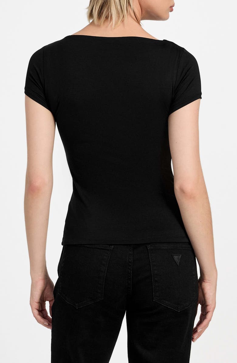 GUESS Joey Cutout Top, Alternate, color, Jet Black