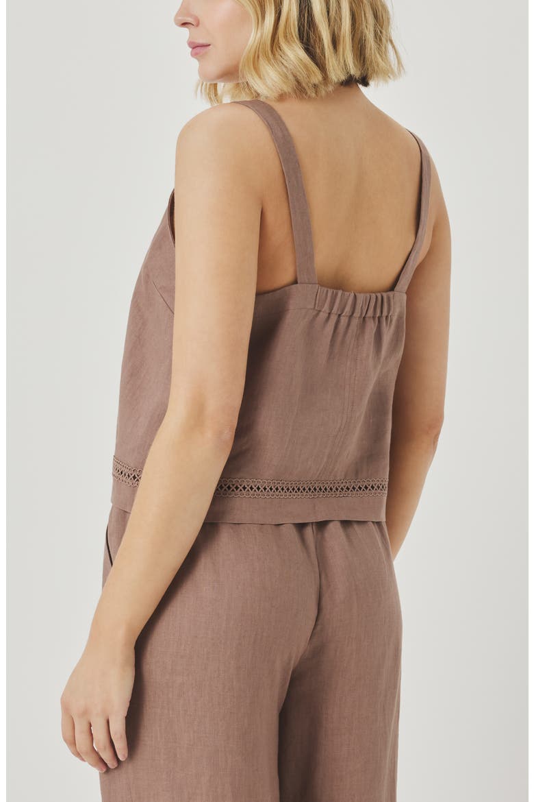 Stella Linen Tank, Alternate, color, WICKER BEIGE