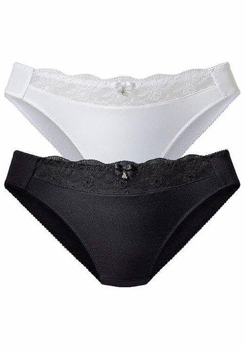 2 Pk Lace Accent Panties