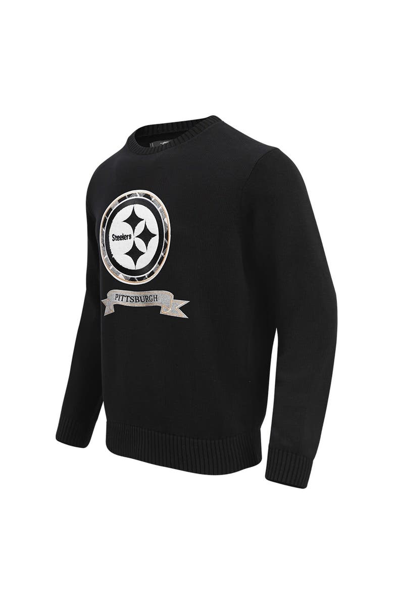 PRO STANDARD Men's Pro Standard Black Pittsburgh Steelers Prep Knit Sweater, Alternate, color, Black