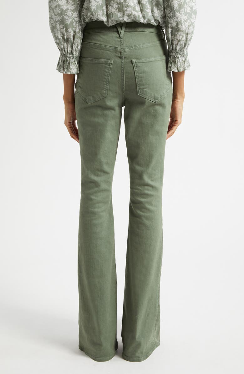 Veronica Beard Beverly Skinny Flare Leg Jeans, Alternate, color, Stone Sage