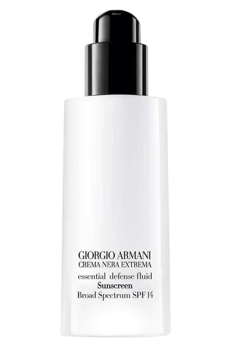 Giorgio Armani Crema Nera Extrema Essential Defense Fluid Sunscreen SPF 14, Alternate, color, NO COLOR