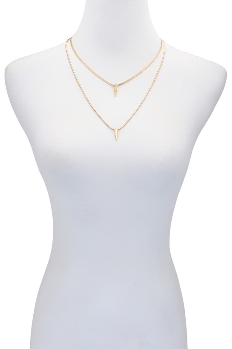 Set of 2 Layered Necklaces, Alternate, color, GOLDTONE