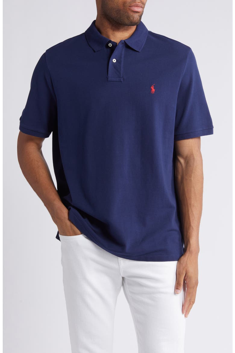 The Iconic Mesh Polo Shirt, Main, color, BLUE