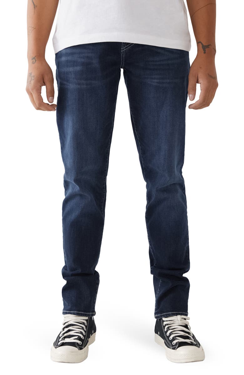 True Religion Geno No Flap Slim Fit Jeans, Main, color, 