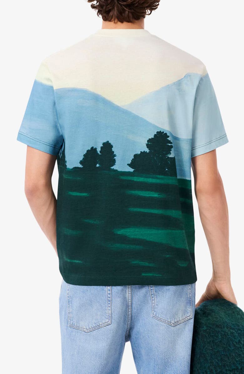 Lacoste Mountain Graphic T-Shirt, Alternate, color, Sinople/ Yellow-Green