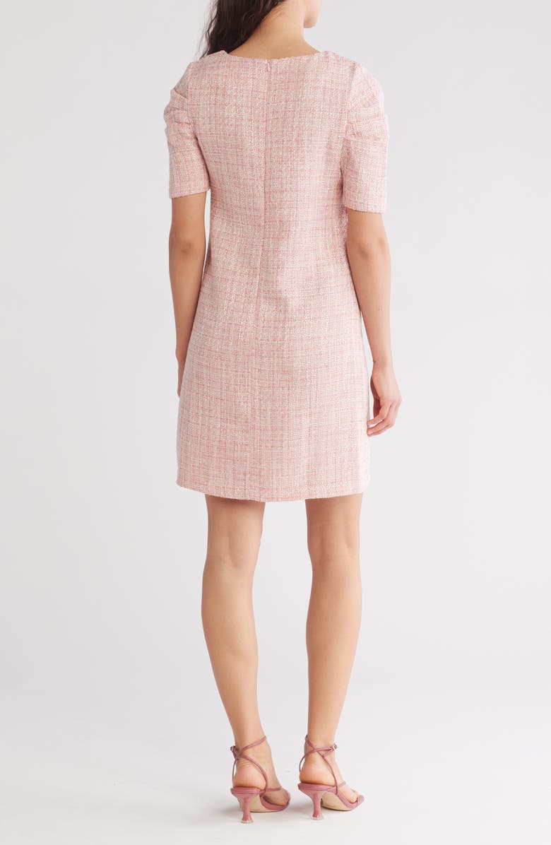 AREA STARS Short Sleeve Tweed Shift Dress, Alternate, color,