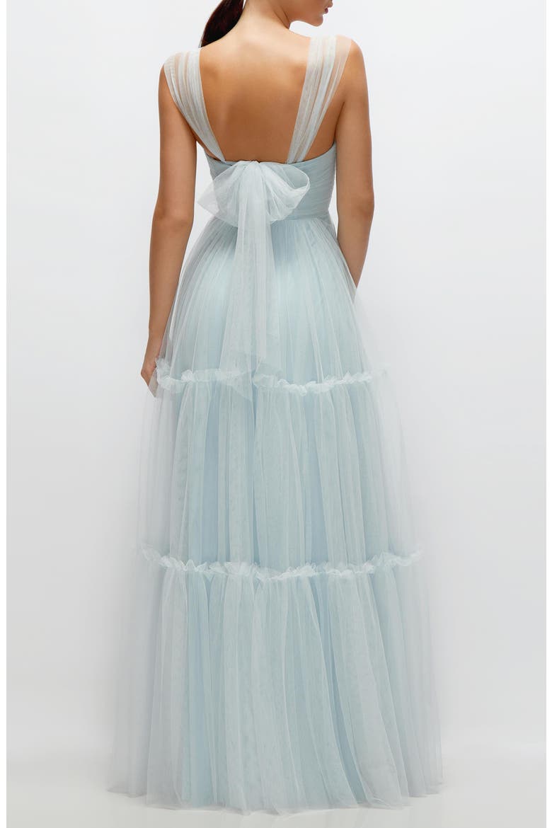 Tiered Tulle Evening Dress, Alternate, color, MIST