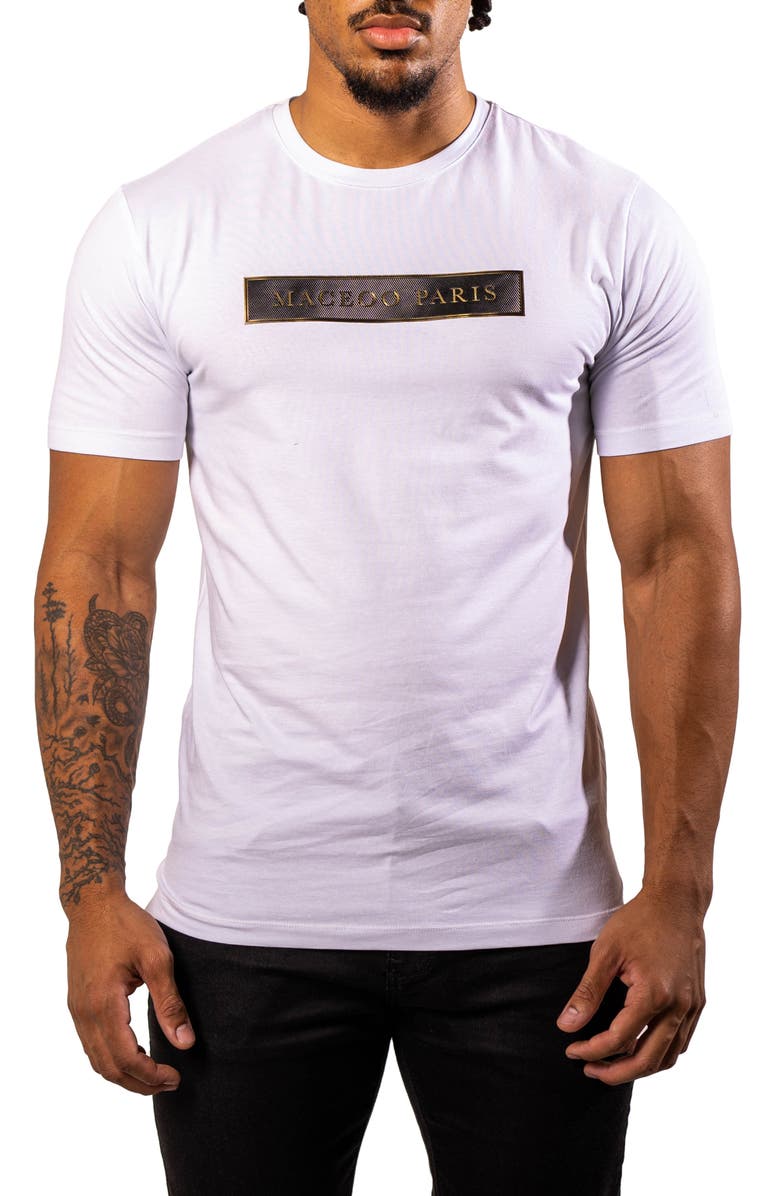 Maceoo Aristocrate Graphic T-Shirt, Main, color, White