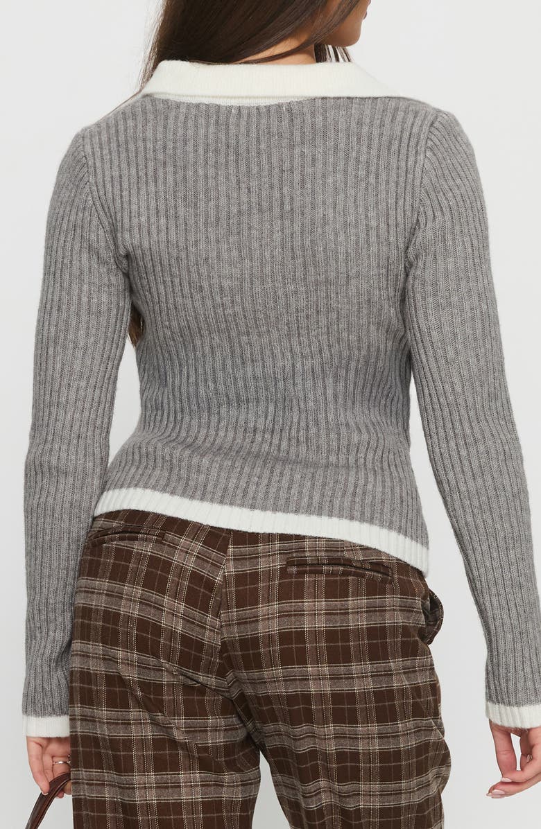 Princess Polly Skylen Collar Sweater, Alternate, color, Grey