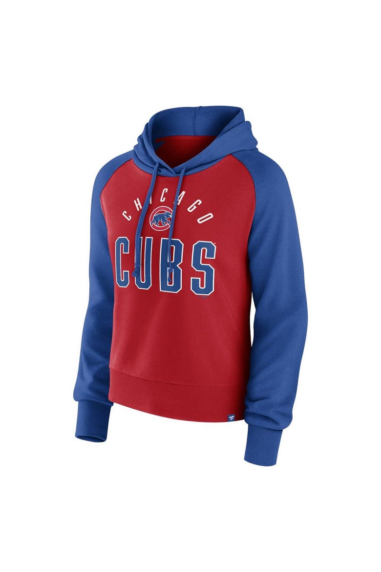 Women's Fanatics Royal/Red Chicago Cubs Pop Fly Pullover Hoodie, Alternate, color, Royal