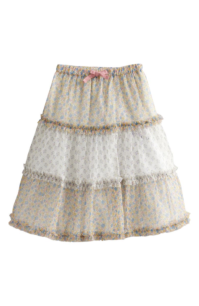 Mini Boden Kids' Floral Tiered Tull Skirt, Main, color,