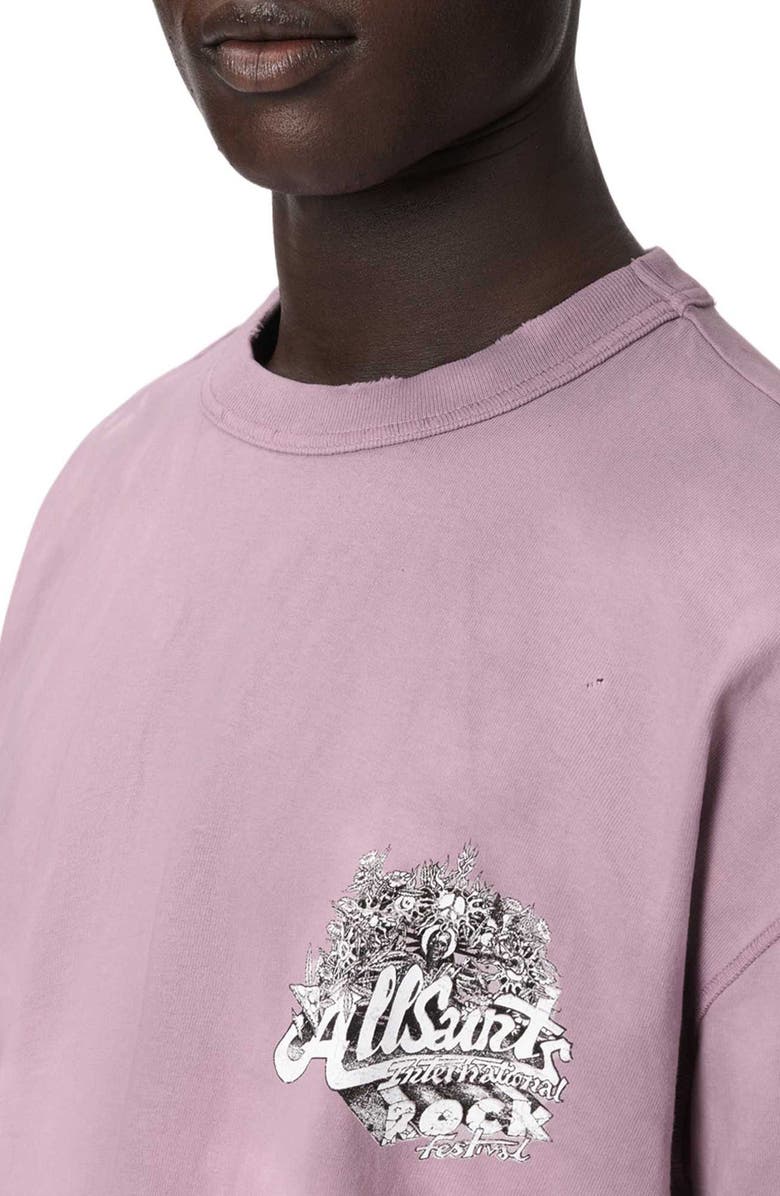 AllSaints Avalon Graphic T-Shirt, Alternate, color, Seashell Pink