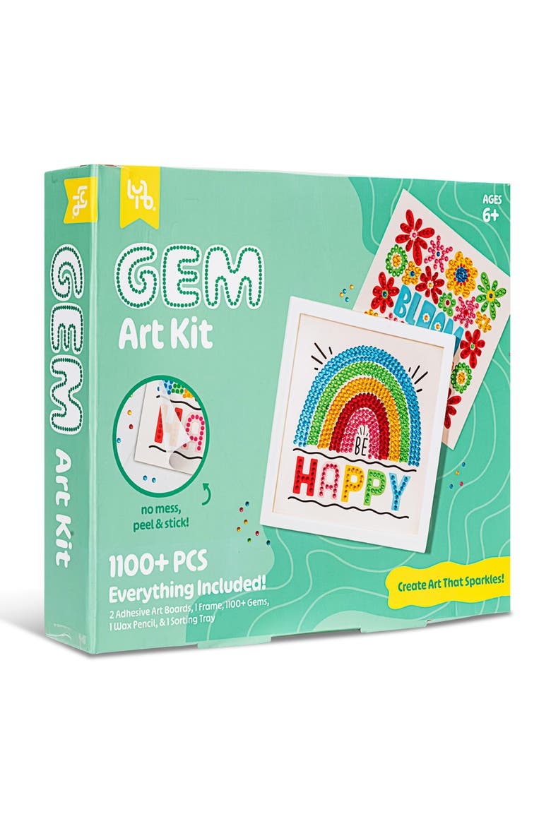 Rainbow & Blooms Gem Art Kit 1100+ Pc Set, Ages 6+, Alternate, color, Multicolored
