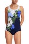  Floral Blossom/White/Navy