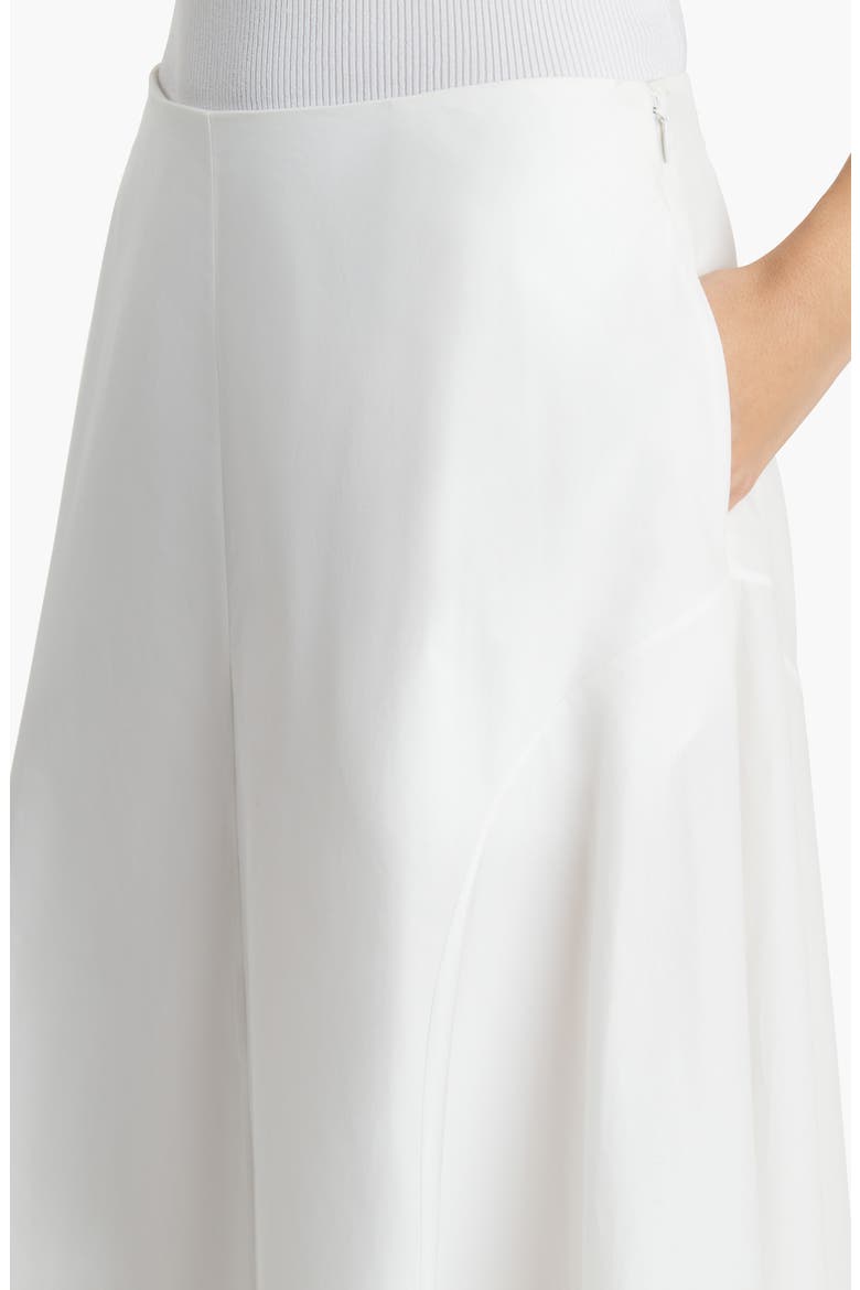 Artin Cotton Midi Skirt, Alternate, color, CHALK