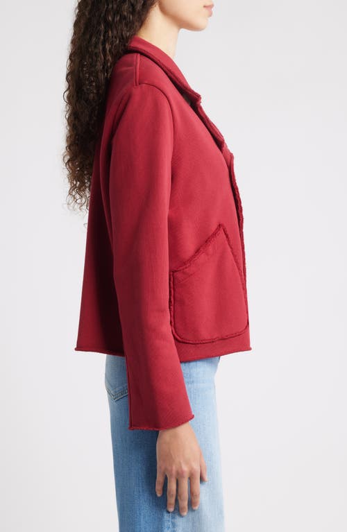 Frank & Eileen Mini Belfast Crop Knit Peacoat In Red