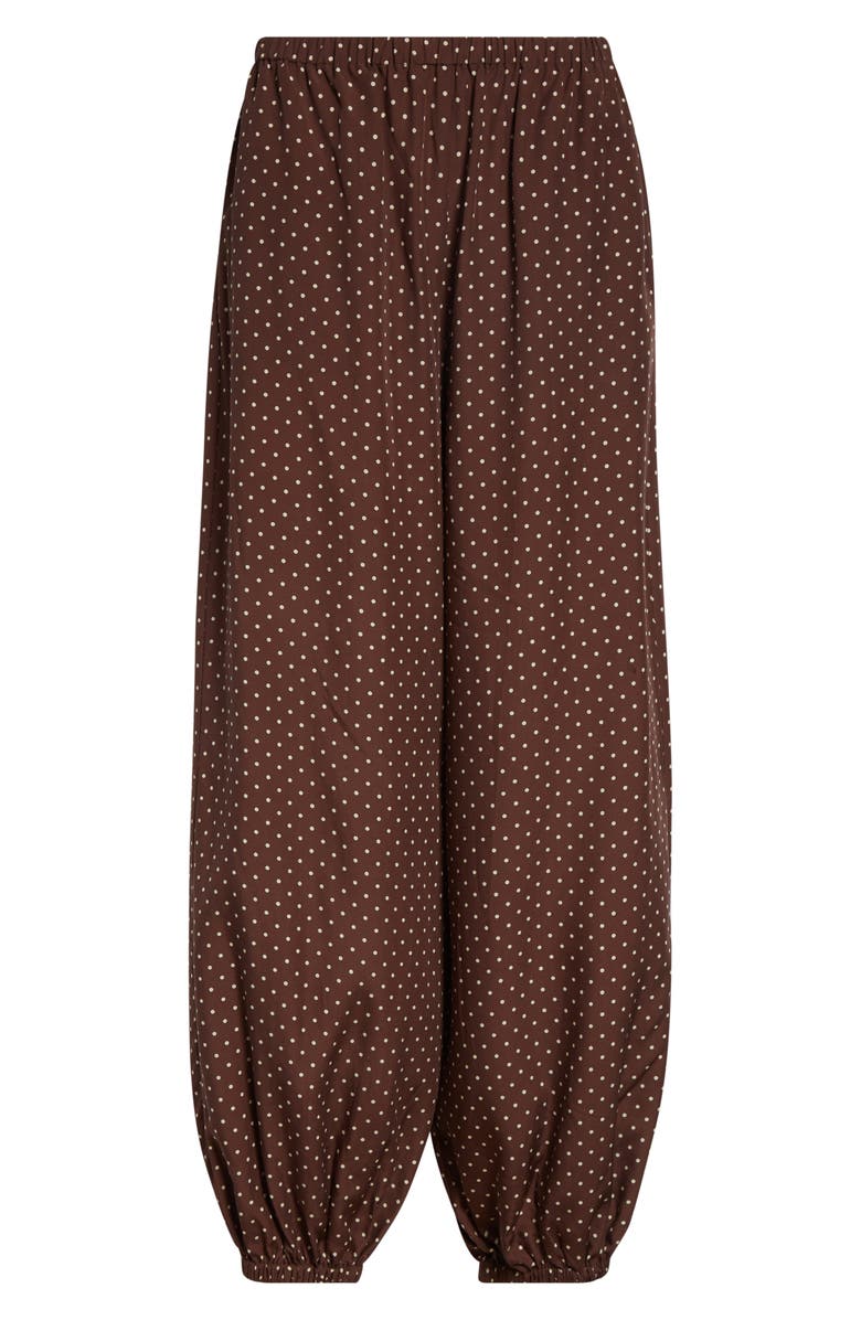 POSSE Evie Polka Dot Mid Rise Balloon Pants, Alternate, color, Chocolate Vanilla