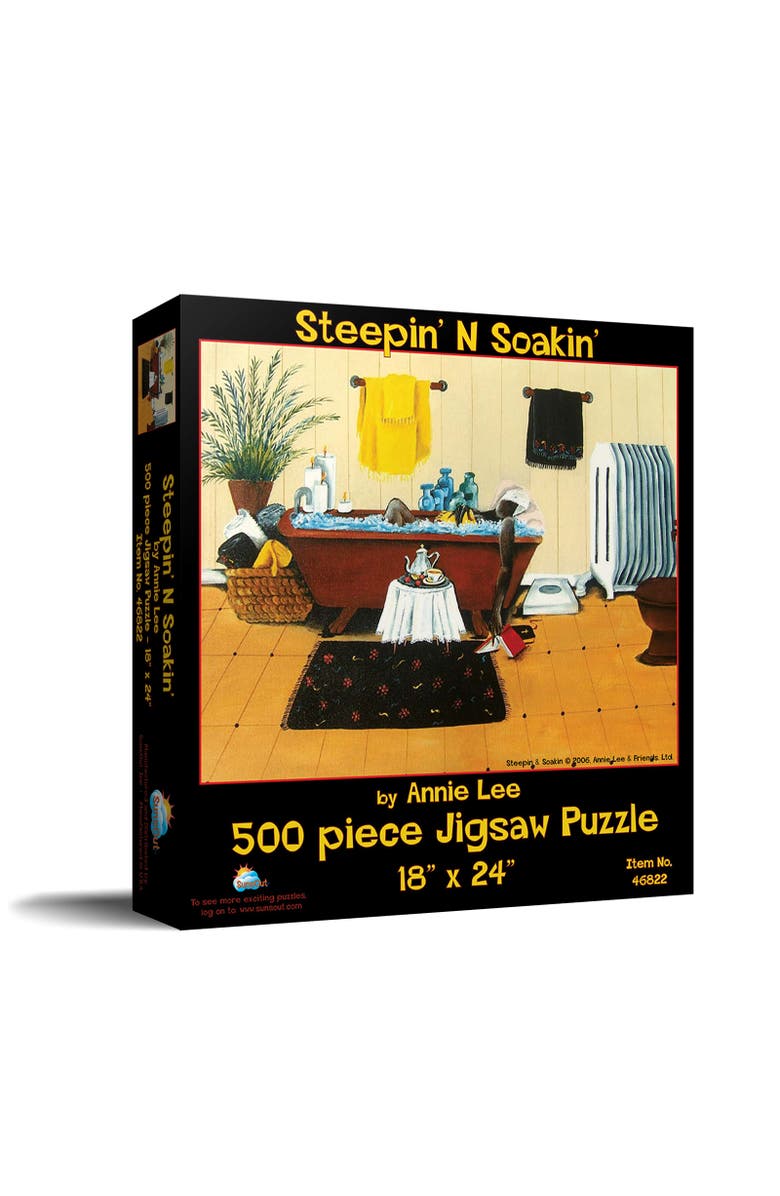 Sunsout Steepin N Soakin 500 piece Jigsaw Puzzle for Adults, Main, color, Multicolor