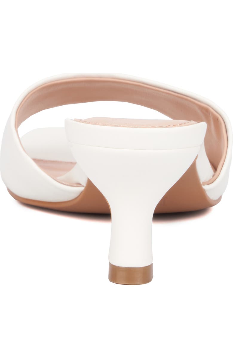 NEW YORK AND COMPANY Gaia Kitten Heel Sandal, Alternate, color, White