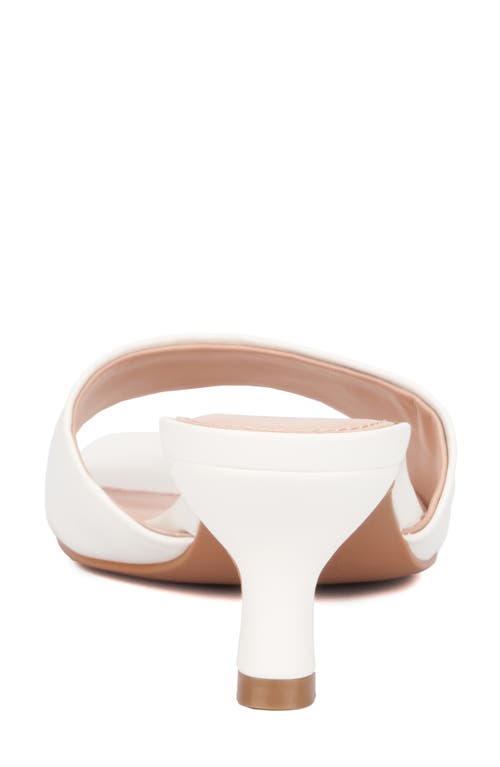 Shop New York And Company Gaia Kitten Heel Sandal In White