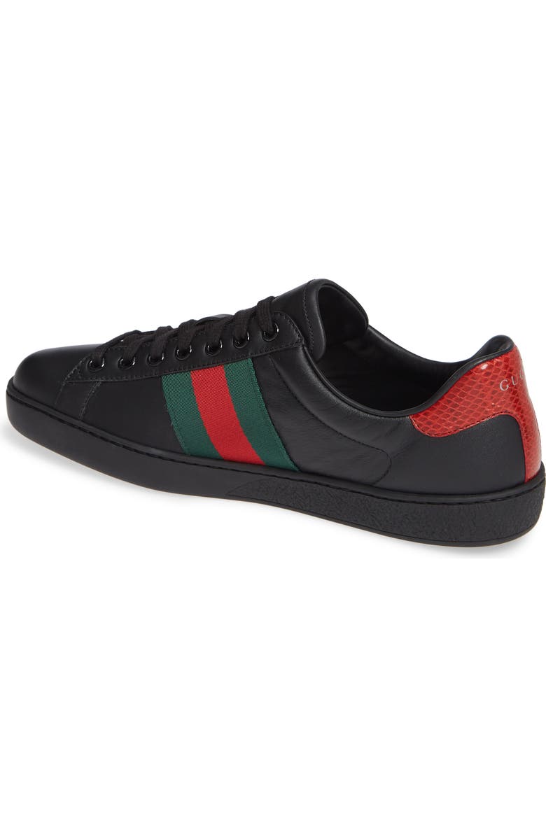 Gucci New Ace Clean Web Stripe Sneaker, Alternate, color,