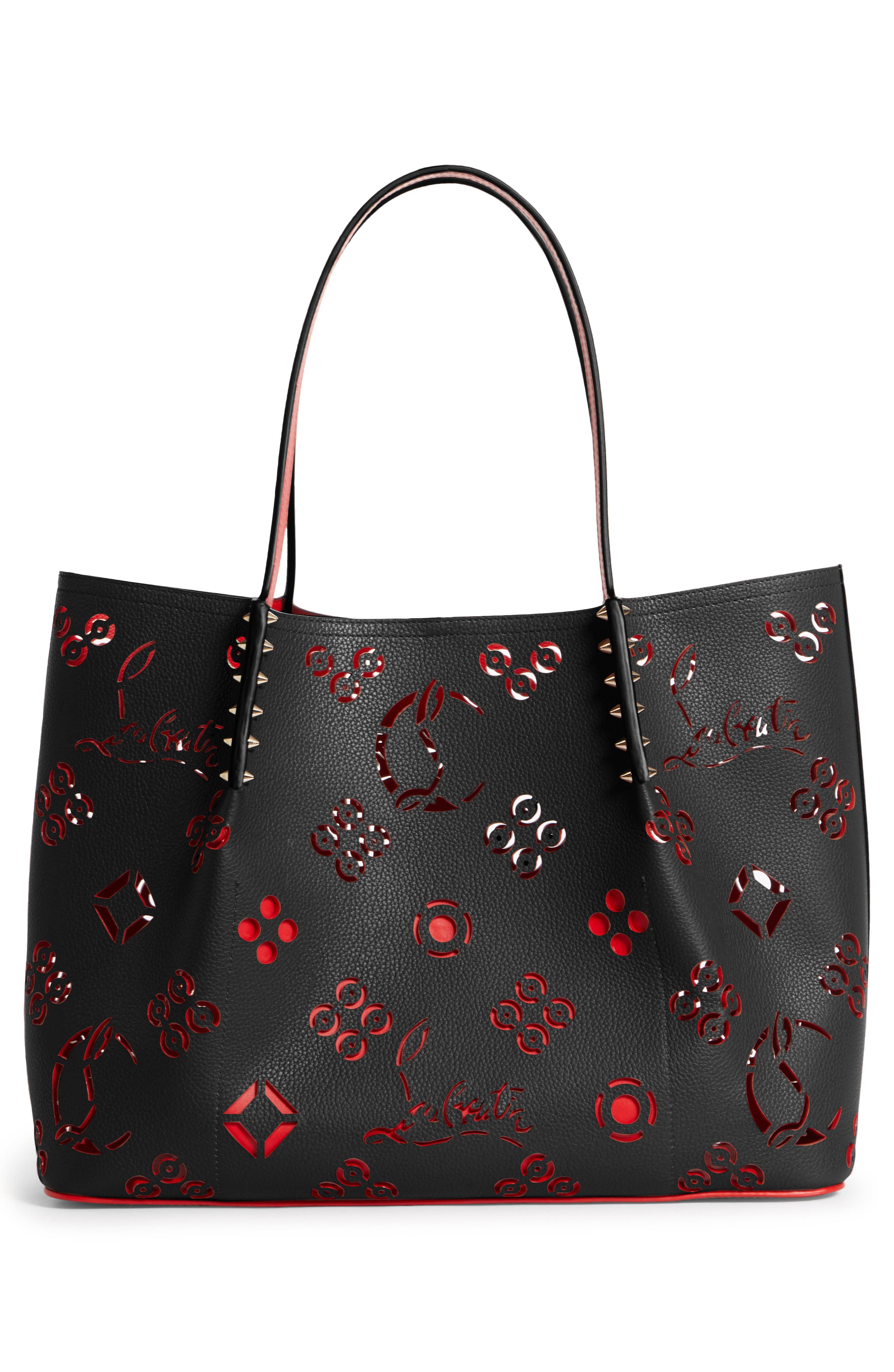 Christian Louboutin Large Cabarock Loubinthesky Perforated Leather Tote, Alternate, color, 