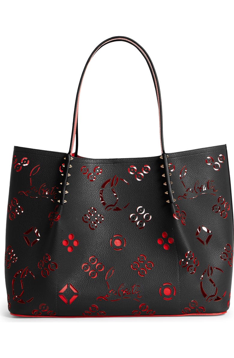 Christian Louboutin Large Cabarock Loubinthesky Perforated Leather Tote, Alternate, color,