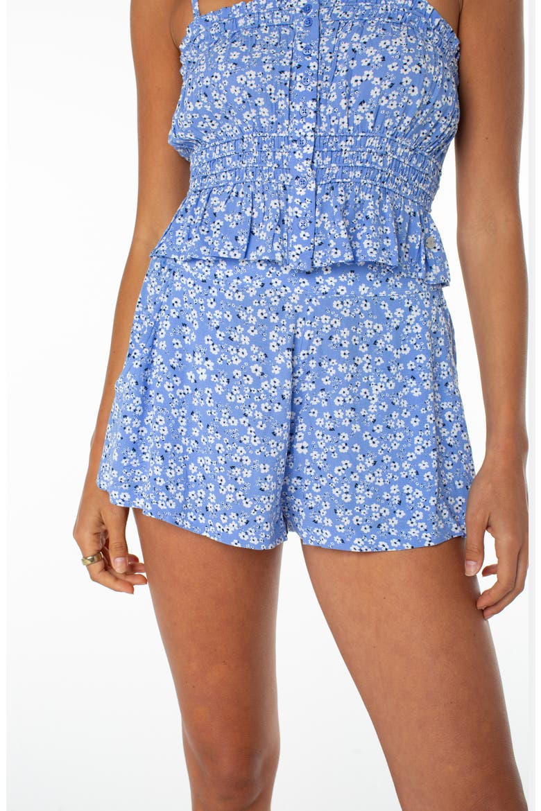 Midnight Avenue Floral Shorts, Alternate, color, CORNFLOWER