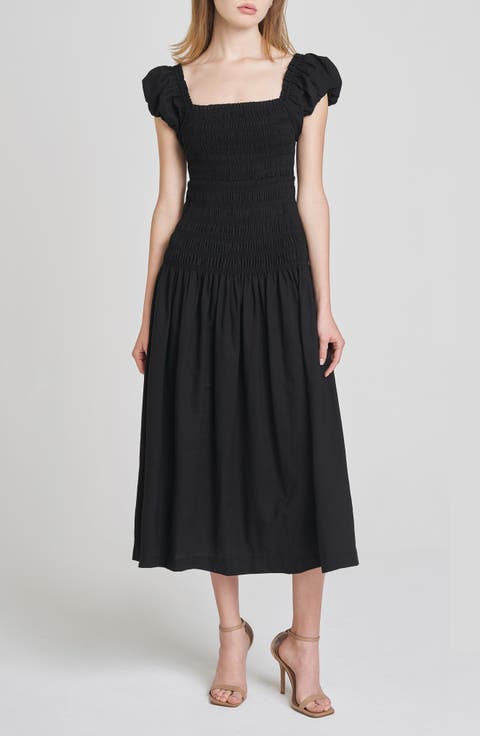 Cassidy Smock Bodice Midi Sundress