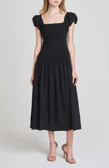 WAYF Cassidy Smock Bodice Midi Sundress