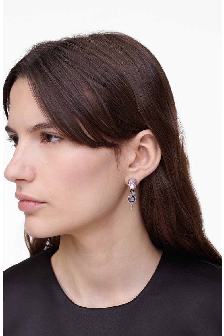 Dollhouse Charm Drop Earrings, Alternate, color, SILVER/ MULTI
