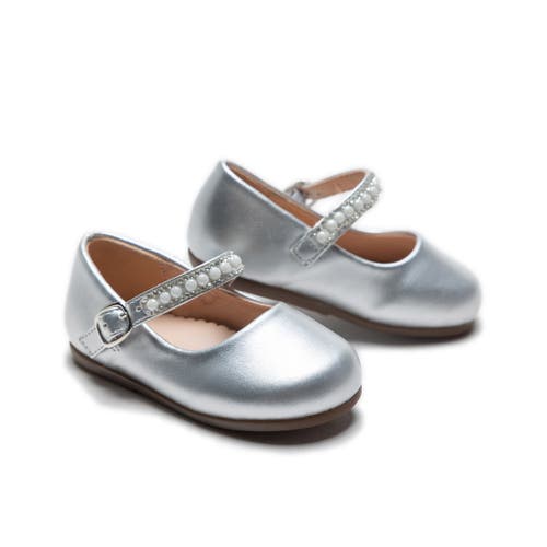 Tulleen Margot Pearl Band Flats In Metallic