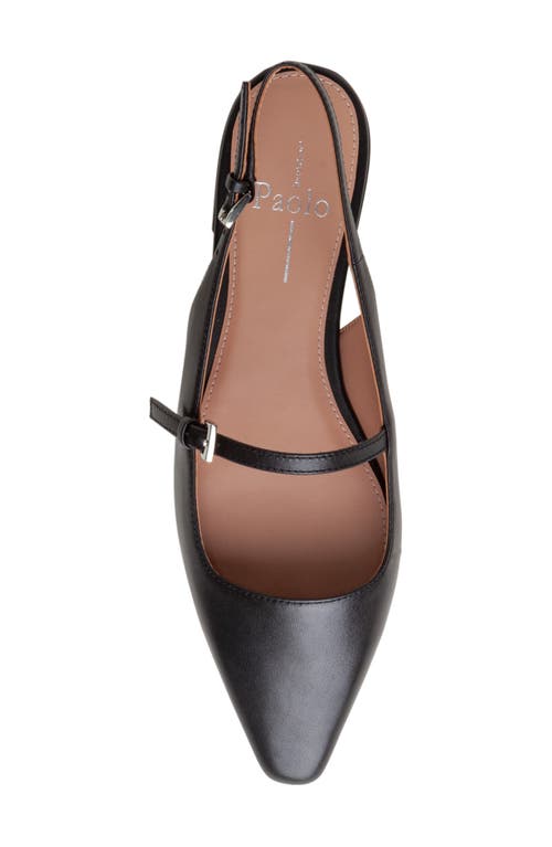 Linea Paolo Celeste Slingback Pointed Toe Flat In Black