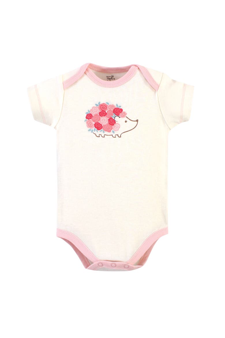 Organic Cotton Bodysuits, Alternate, color, Rosebud