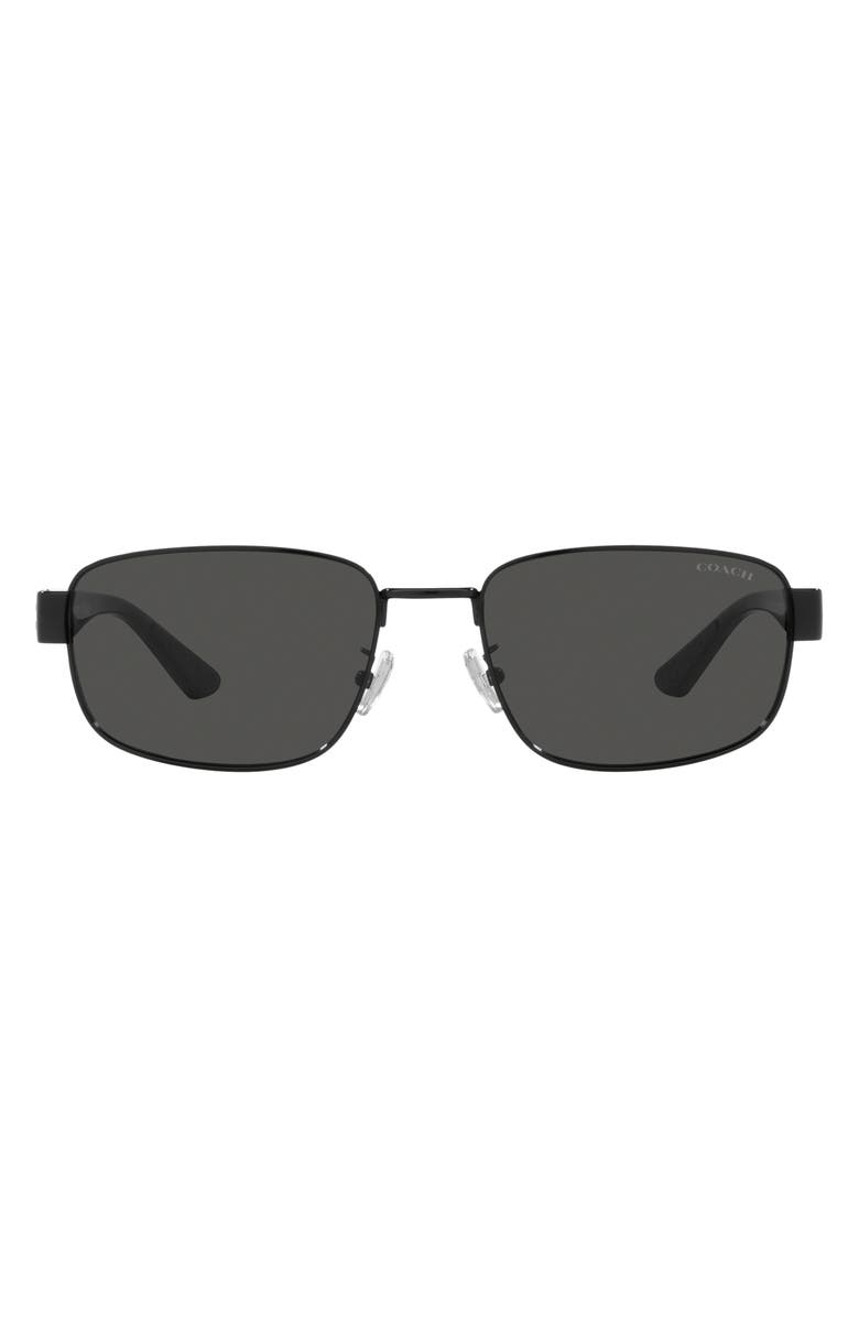 COACH 55mm Rectangular Sunglasses, Main, color,