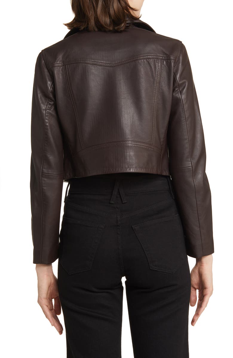 AllSaints Elora Faux Leather Biker Jacket, Alternate, color, 