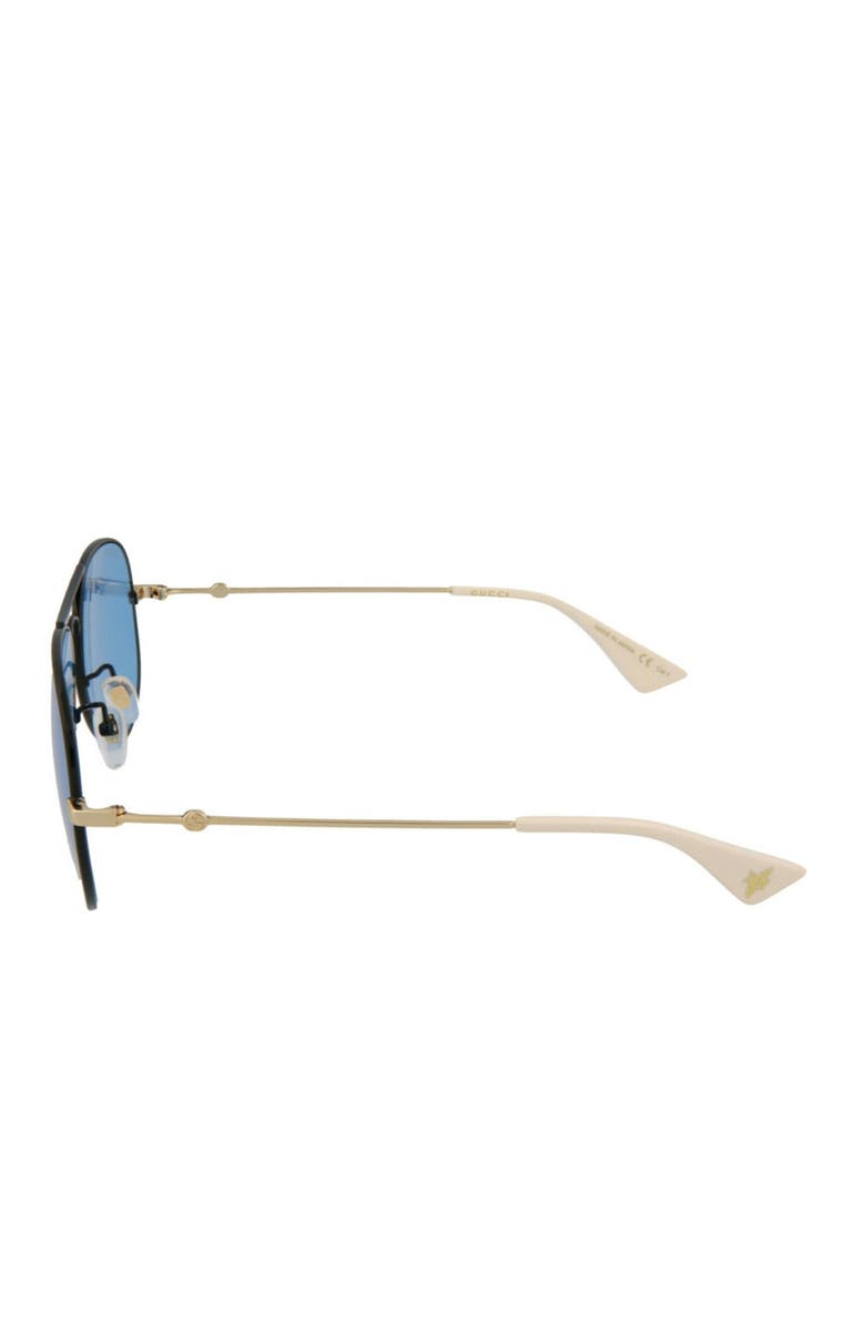 Gucci 60mm Fashion Aviator Sunglasses, Alternate, color, 