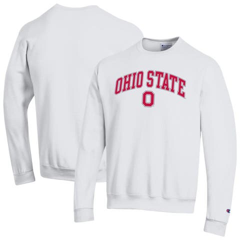 Men's Champion  White Ohio State Buckeyes Arch Over Logo Pullover Sweatshirt