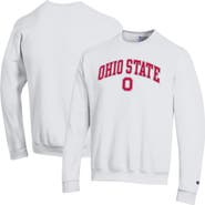 Champion Men's Champion White Ohio State Buckeyes Arch Over Logo Pullover Sweatshirt