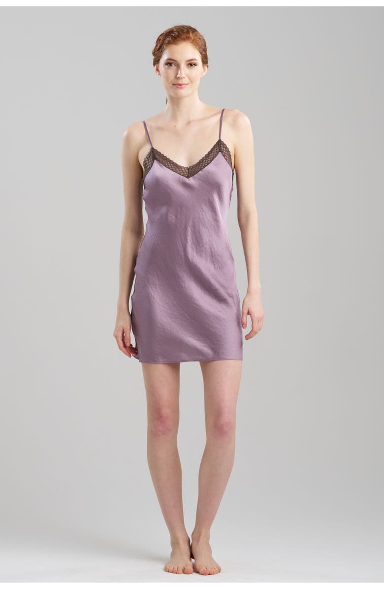 Natori Ashley Icon Chemise w/ Lace, Main, color, Lilac